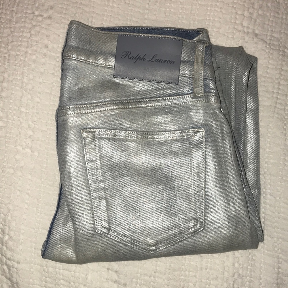 Ralph Lauren Purple Label metallic jeans